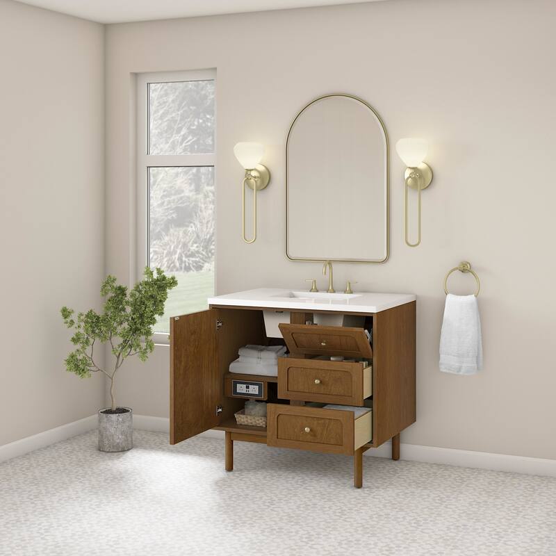 James Martin Vanities 545-V36-3WZ Laurent 36" Single Basin Poplar Wood