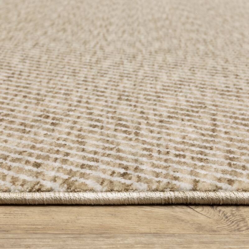 Style Haven Estella Textured Lines Beige/ Tan Area Rug