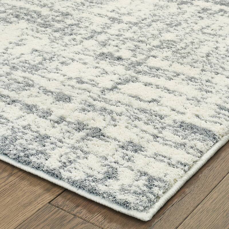 Style Haven Pilo Ivory and Taupe Distressed Area Rug