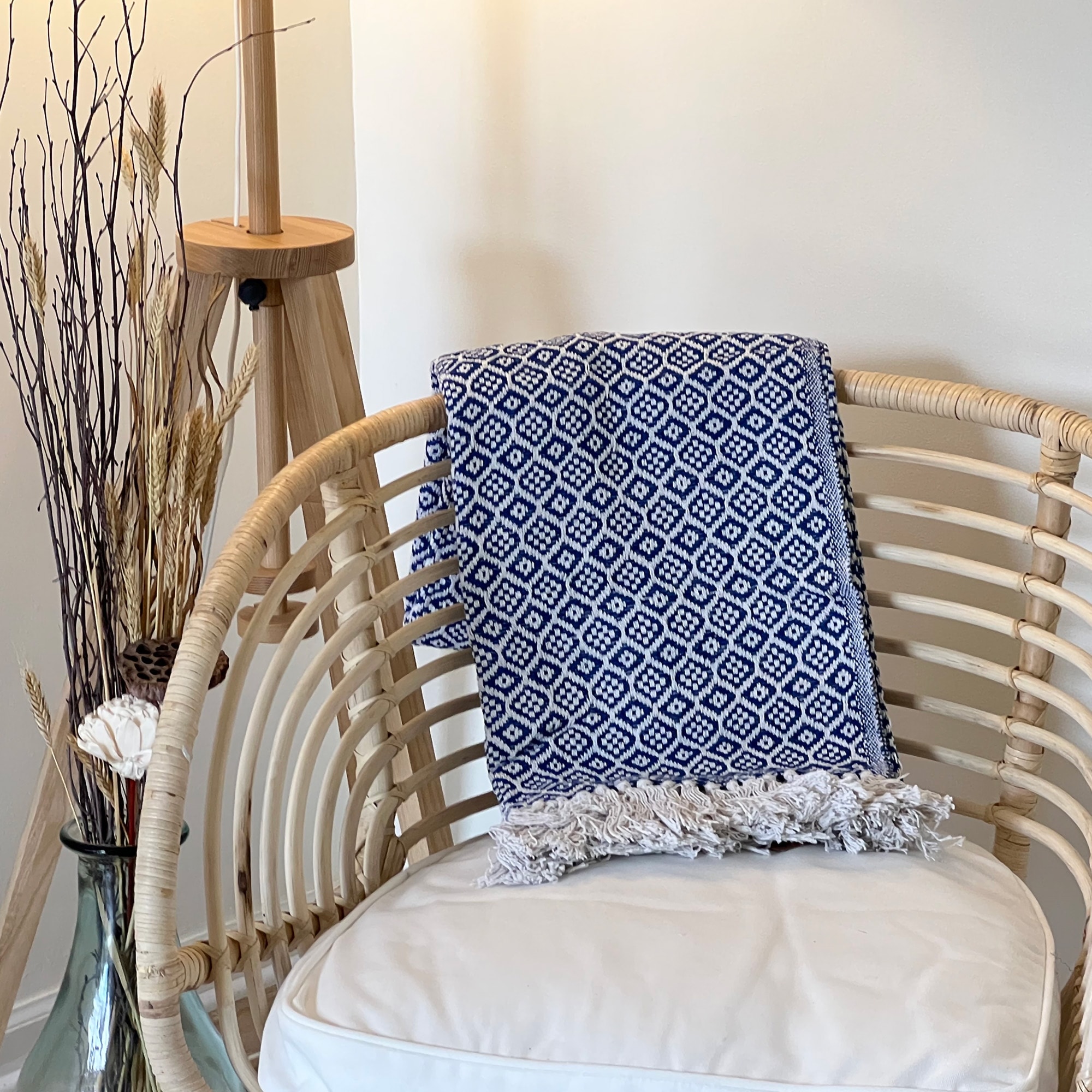 Recycled cotton throw sale