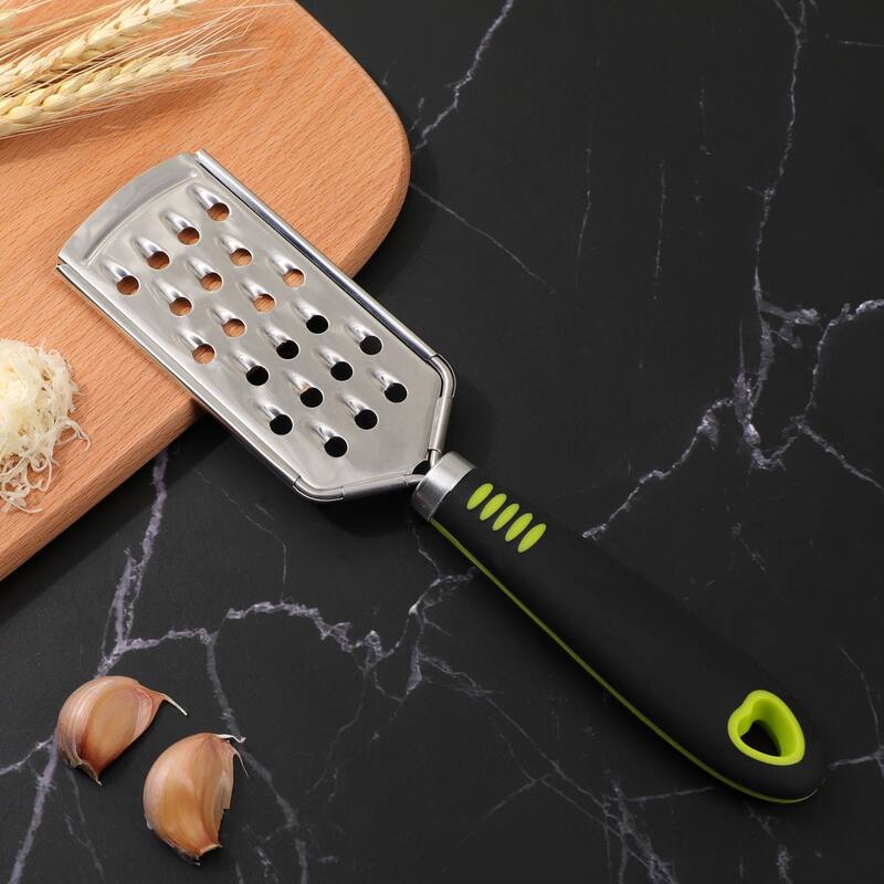 Stainless Steel Cheese Grater Vegetable Fruits Chocolate Slicer for Kitchen - Silver, Black, Green - Silver, Black, Green