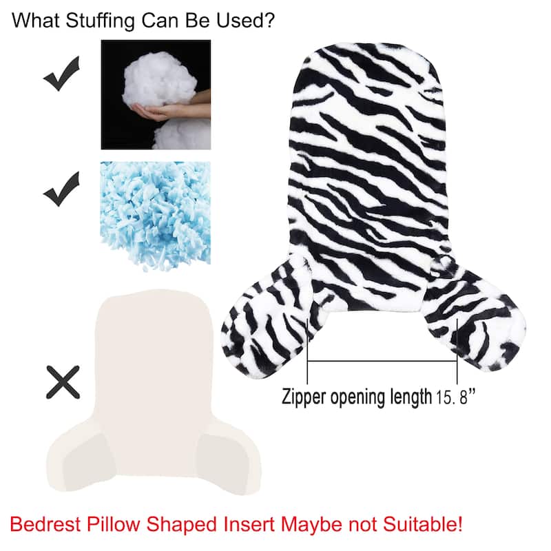 FauxFur Animal Pattern Reading Pillow Cover(Cover ONLY, NO INSERT)