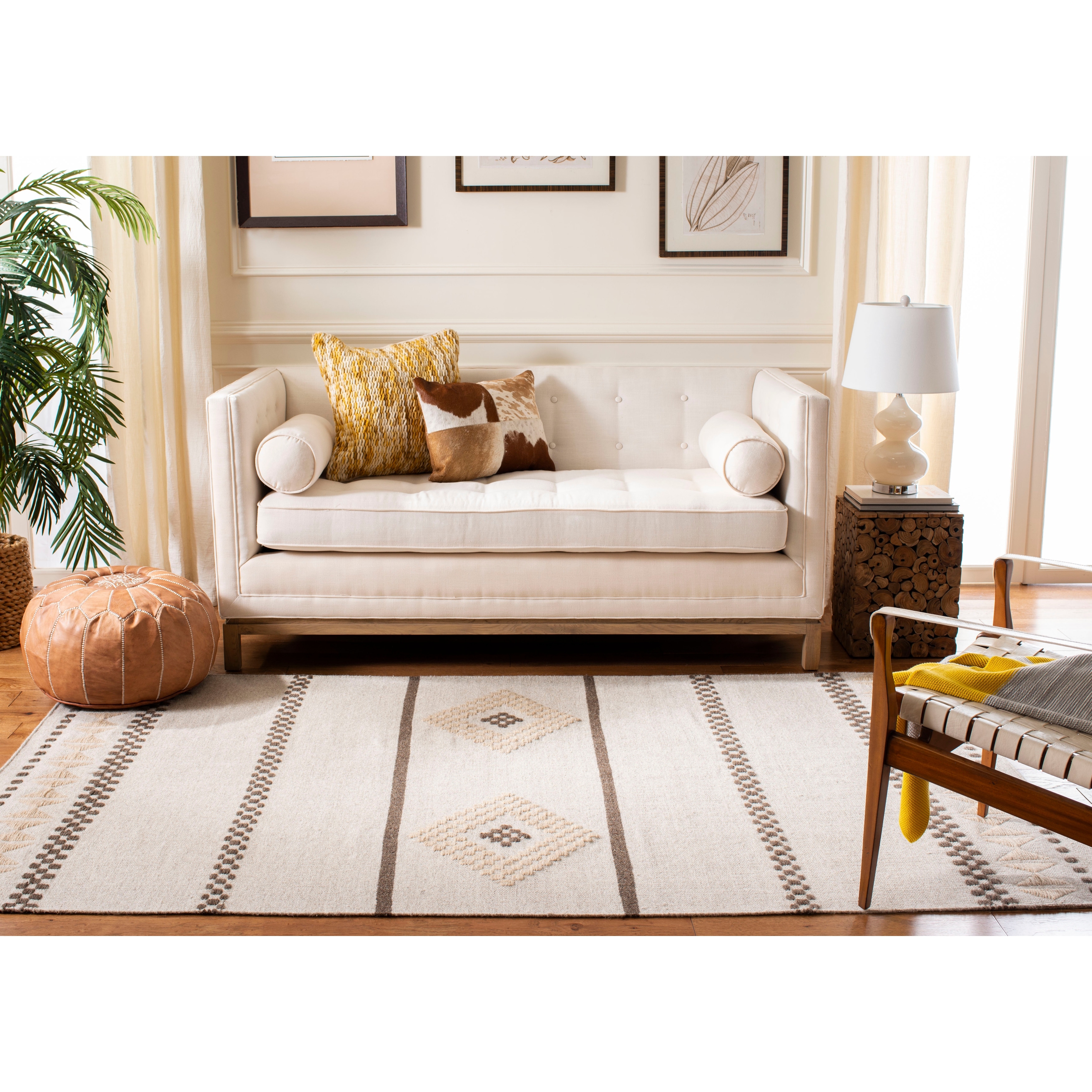 SAFAVIEH Handmade Flatweave Dhurries Rakhi Modern Wool Rug
