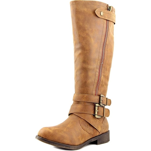 Madden Girl Cristy Women Round Toe Synthetic Brown Knee High Boot