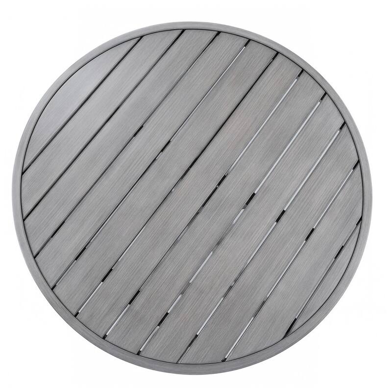 Martha Stewart All-Weather Patio Set with 36" Round Trestle Base Table and 4 Stack Chairs - 18"W x 23"D x 34"H