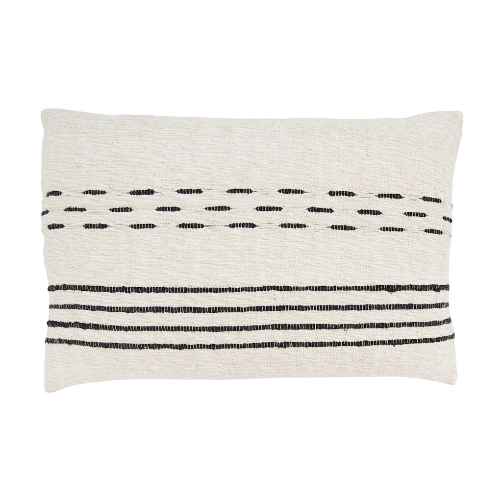 Sleek Dash and Stripe Throw Pillow