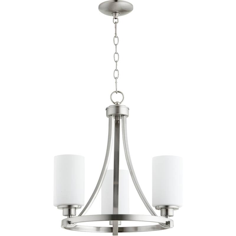Quorum International Lancaster 3 Light 18" Wide Chandelier - Satin Nickel