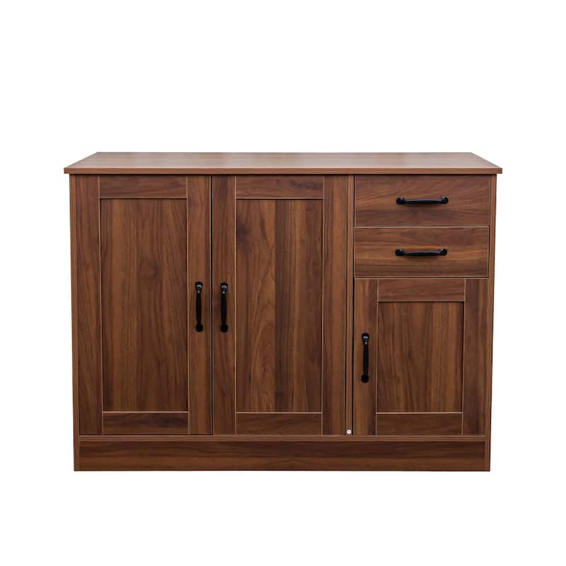 Modern Buffet Sideboard Storage Cabinet - Walnut