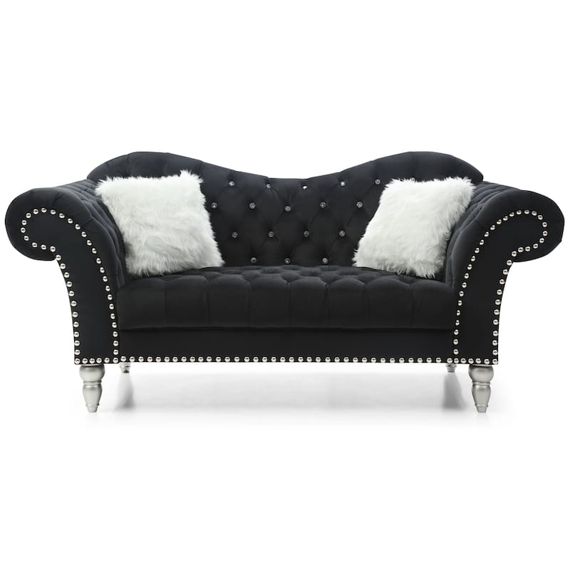 Wilshire Velvet Tufted Loveseat