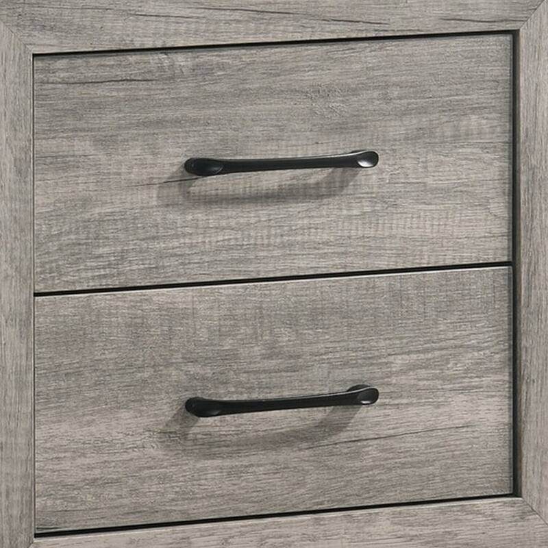 Driftwood Gray 2 Drawer 21.6 in. W Nightstand with Sturdy Hardware and Ample Storage