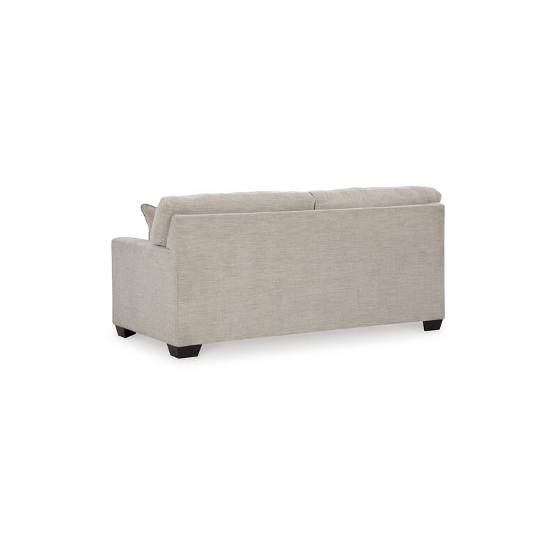 Joey 75 Inch Sofa with 2 Accent Throw Pillows, Tufted Back, Gray Polyester