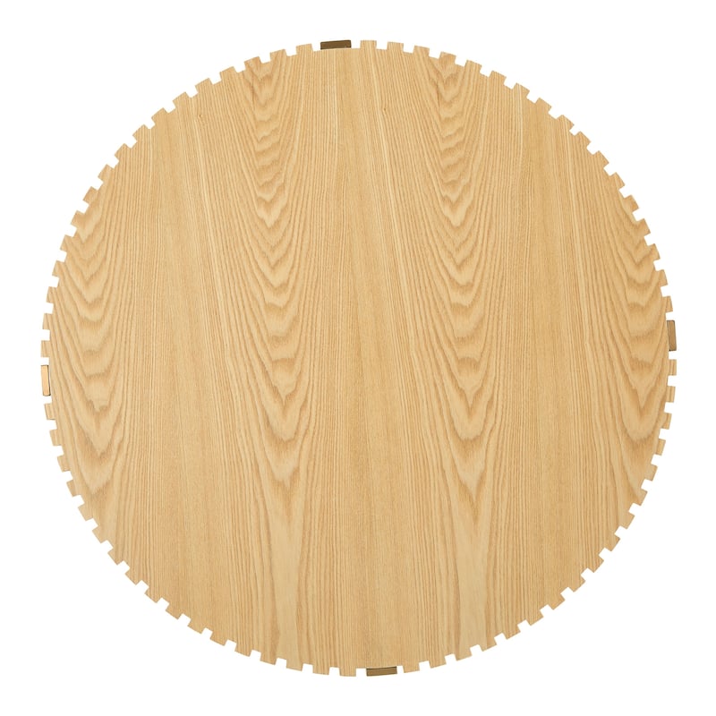 Modern Handcraft Drum Coffee Table 31.5 Inch Round Coffee Table
