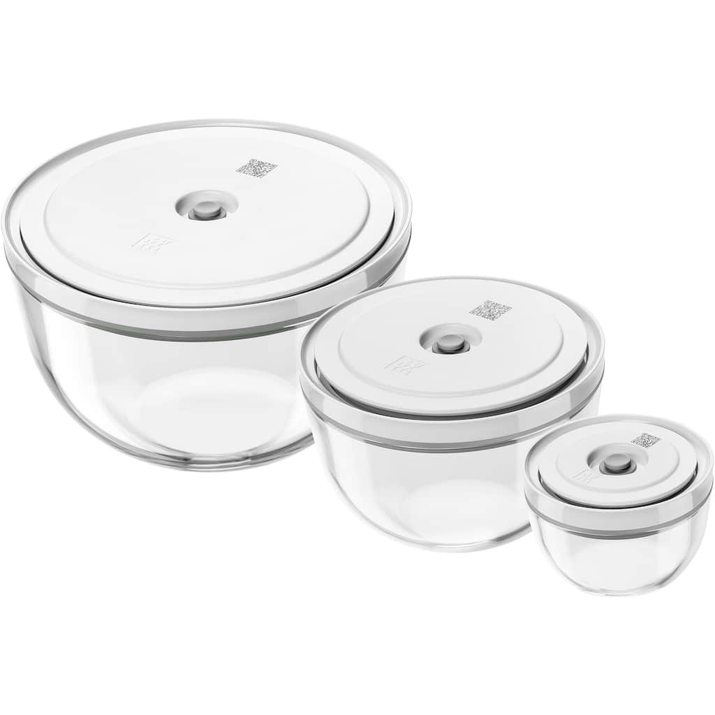 ZWILLING Fresh & Save BOWLS 3-pc Glass Vacuum Bowl Set - Clear
