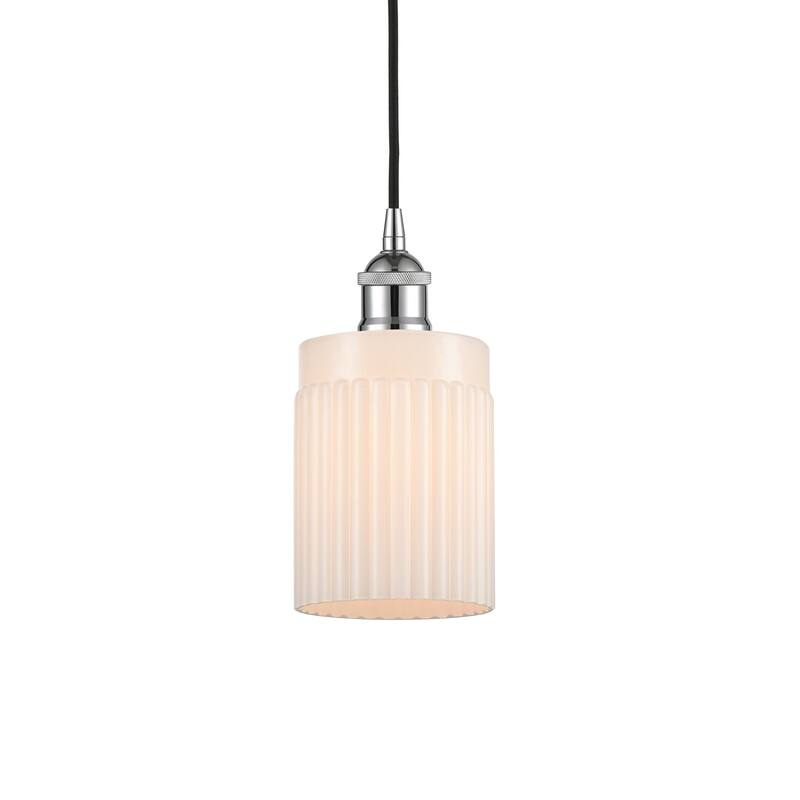 Innovations Lighting 616-1P-10-5 Hadley Pendant Hadley 5" Wide Mini - Polished Chrome / Matte White