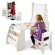preview thumbnail 12 of 18, Costway Kids Art Table and Chair Set with Easel & Chair Whiteboard & - See Details