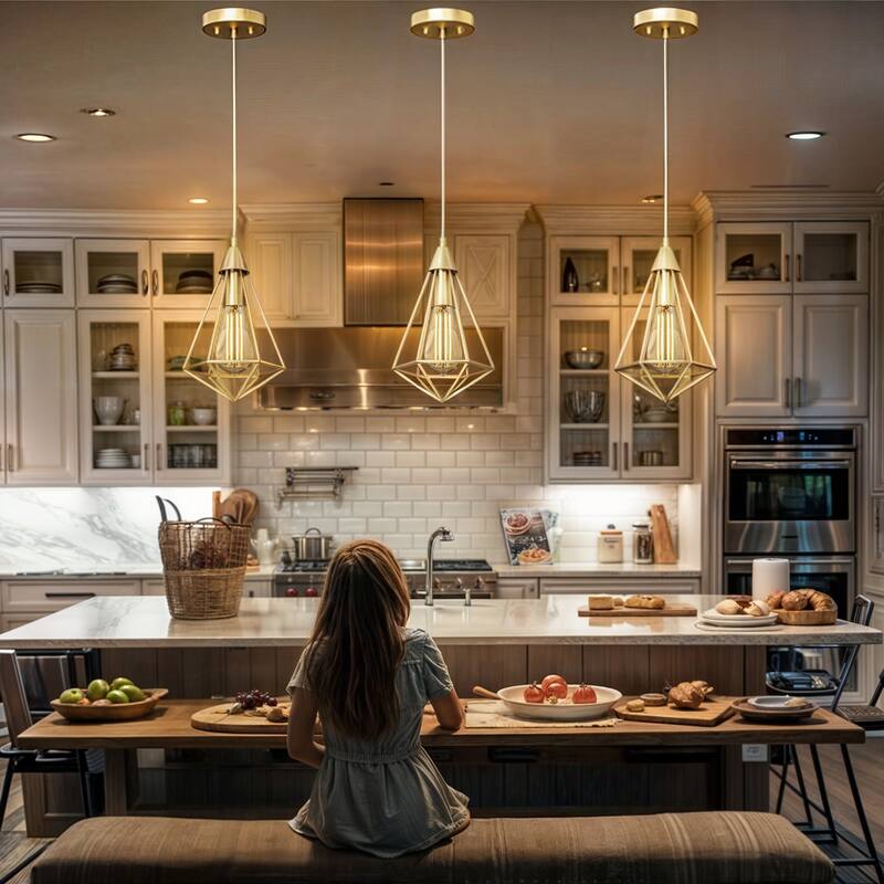 Moasis 2/4 Industrial Pendant Lights, Hanging Lights with E26 Lamp Holder