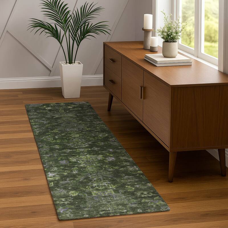 Machine Washable Indoor/ Outdoor Traditional Chelsea Chantille Rug