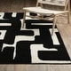 preview thumbnail 3 of 11, ROW Quinn Abstract Maze Black/ Ivory Area Rug