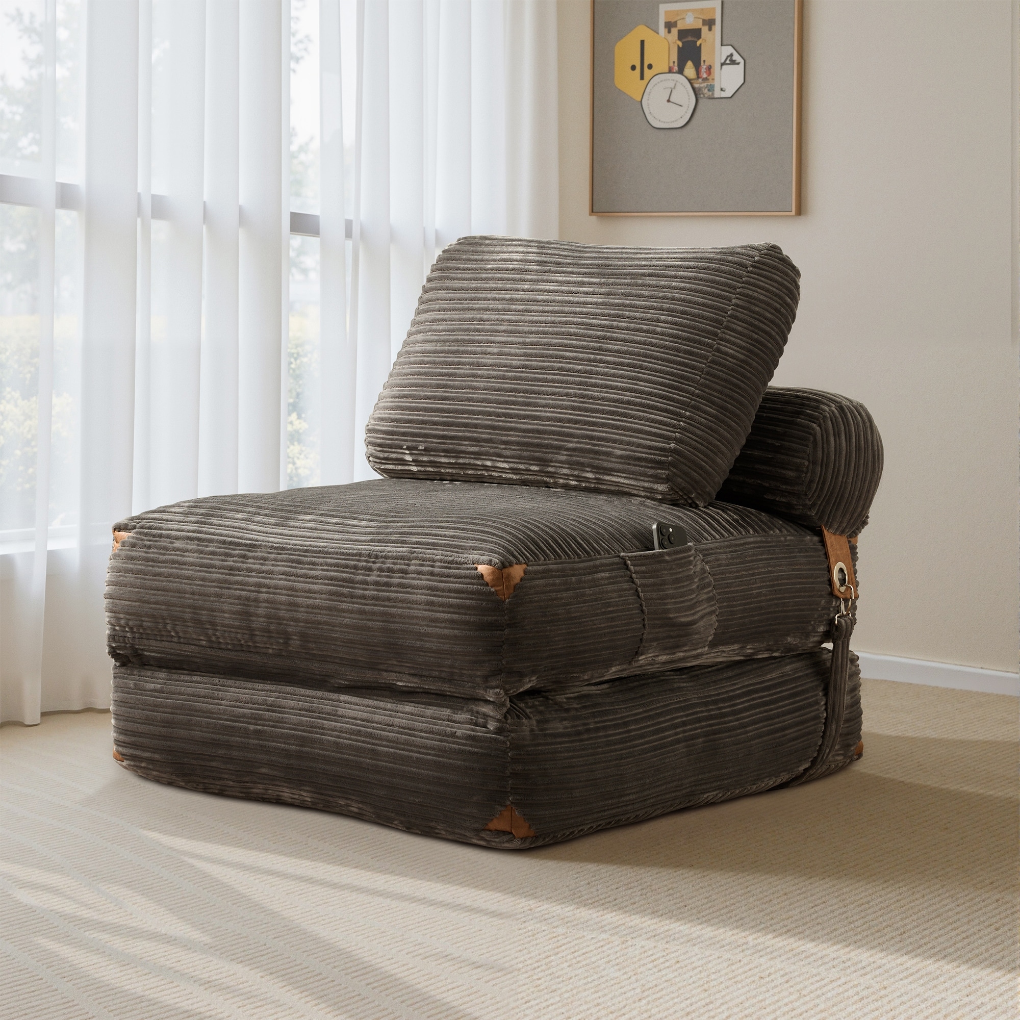 OVIOS Corduroy & Plush Foldable ​Sleeper Sofa