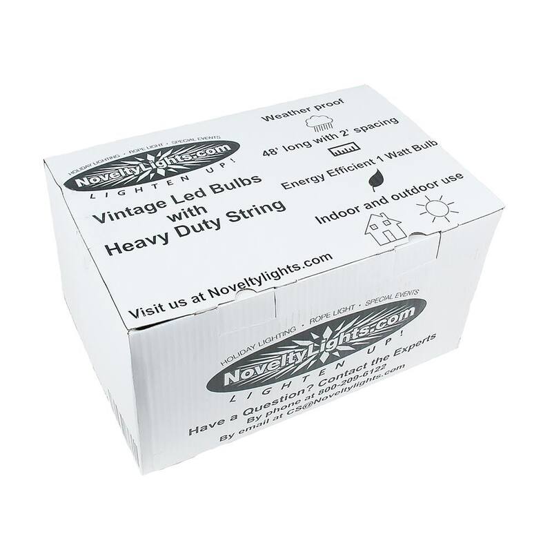 48 Foot LED Filament S14 Suspended Edison Outdoor Market Patio String Lights - Suspended Socket