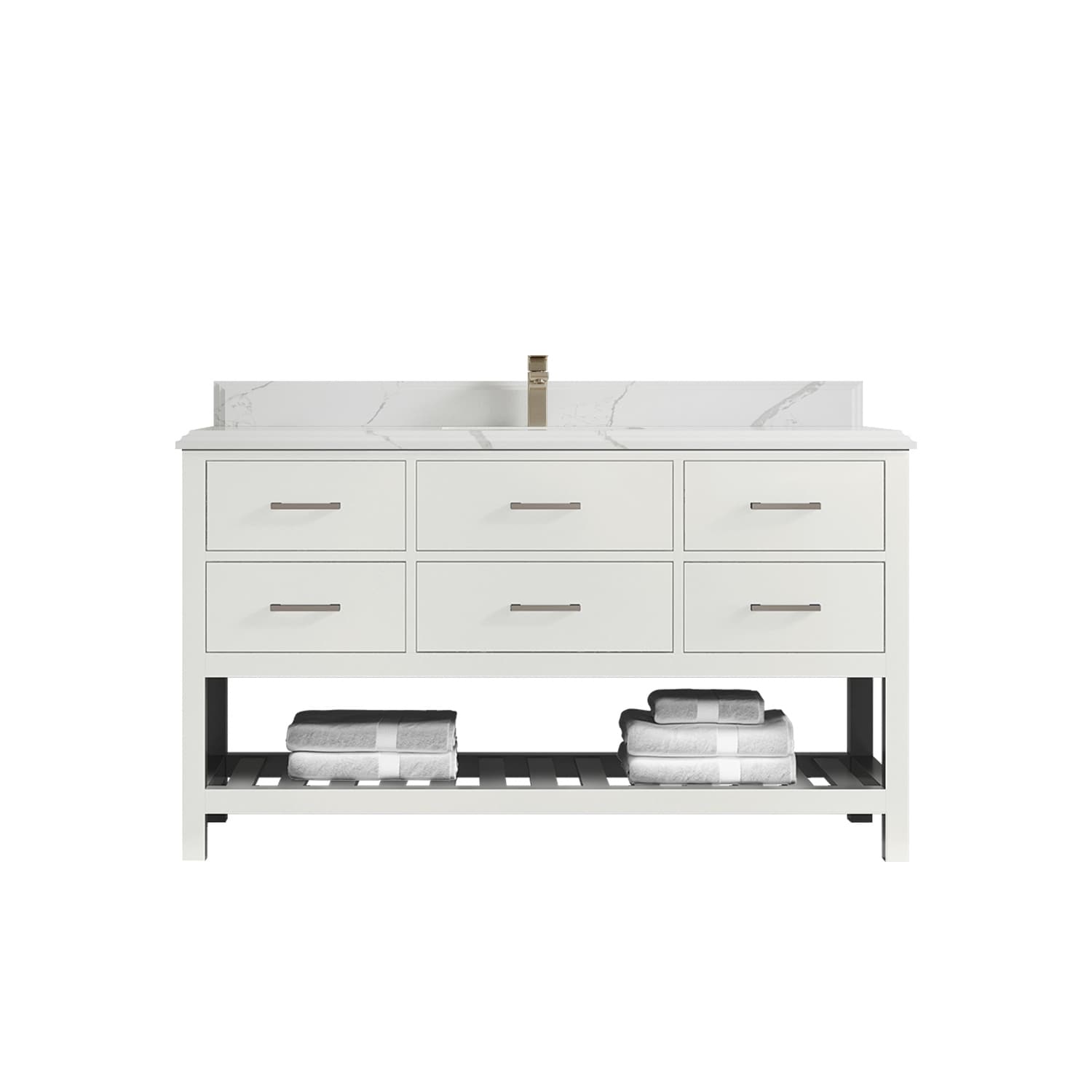 Willow Collections 60 in. W x 22 in. D Parker Single Sink Bathroom Vanity with Countertop