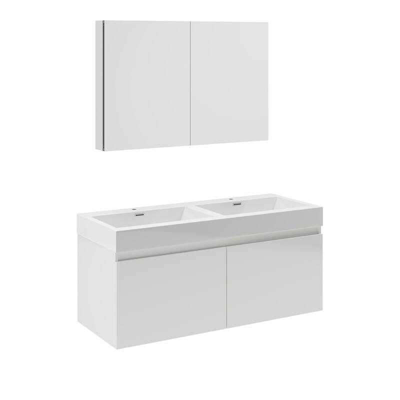 Fresca Mezzo 47-3/8" Wall Mounted / Floating MDF Vanity