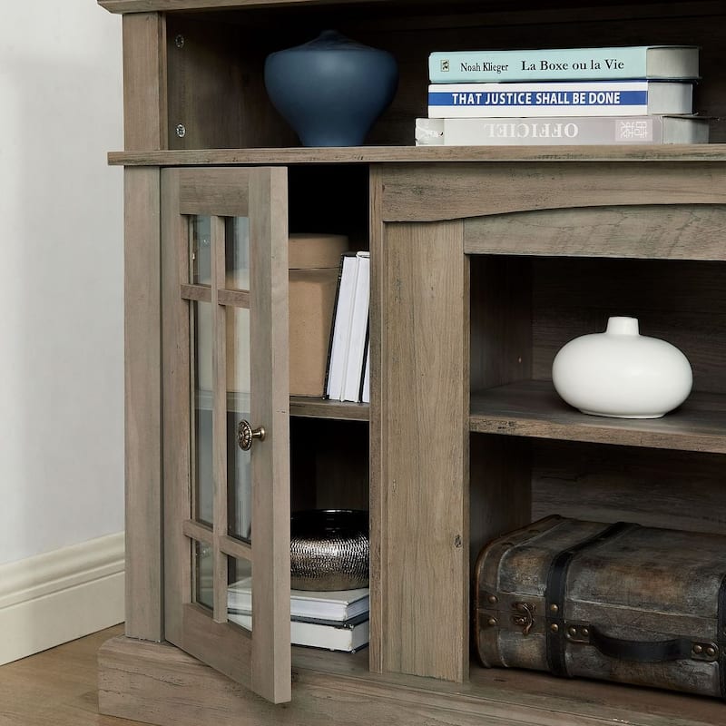 58.25 Inch Classic TV Stand with 23-Inch Fireplace Insert