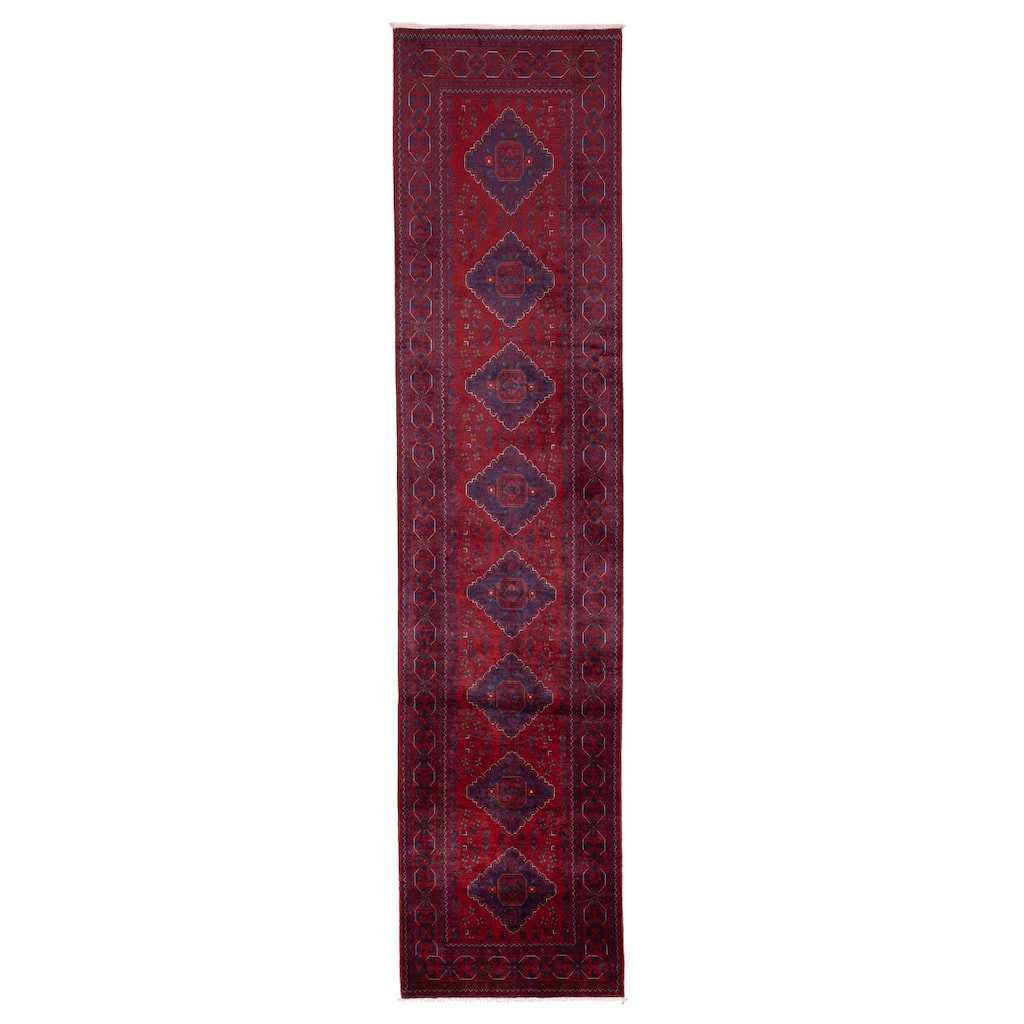 ECARPETGALLERY Hand-knotted Finest Khal Mohammadi Red Wool Rug - 2'10 x 12'2