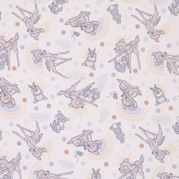 slide 2 of 4, Disney B is for Bambi Fitted Mini Crib Sheet