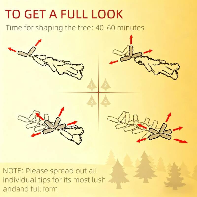 Christmas Trees with Snow Branches,Pre Lit Artificial Flocked Christmas Trees,Warm Yellow Clear Lights, Auto Open - Green