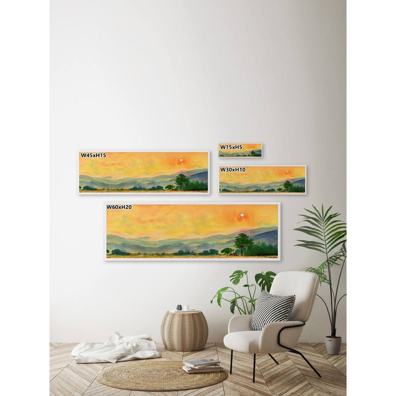 Plains and Mountains Framed Print