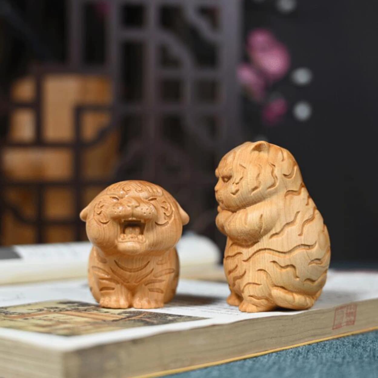 Tiger Ornament Realistic WearResistant Small Size Chinese Zodiac