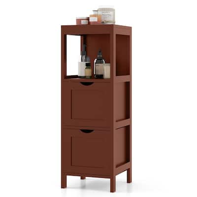 Costway Bathroom Floor Cabinet Freestanding Side Storage Organizer - See Details