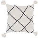 preview thumbnail 2 of 1, Pulvinar Cream Bohemian Tassel Pillow
