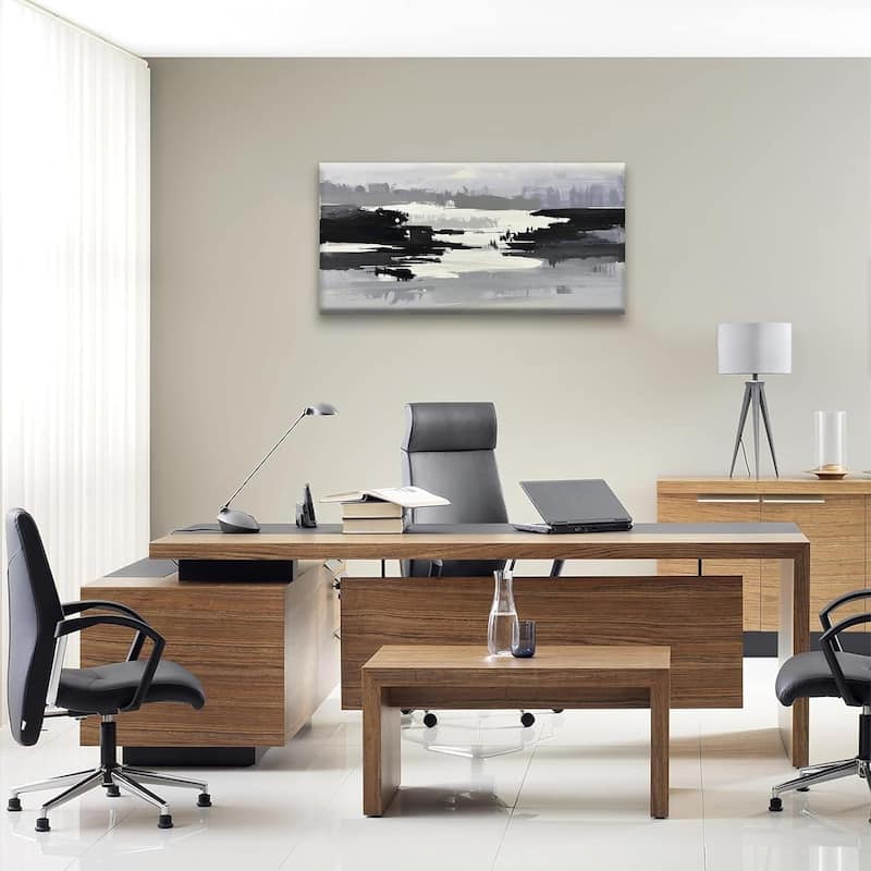 Black And White Abstract Wall Art Painting Canvas Art