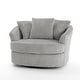 preview thumbnail 31 of 54, Oversized 43" W Plush Corduroy Recessed Arm Swivel Barrel Chair