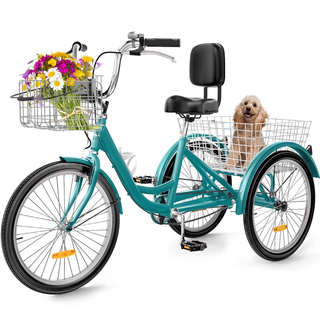 Moasis 26" Mint Green Adult Tricycle 1 Speed Trike Bike