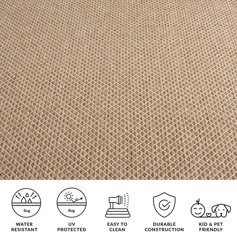 SAFAVIEH Sisal Performance Joselyne Washable Indoor/Outdoor Rug - Weather Resistant & Easy Cleaning