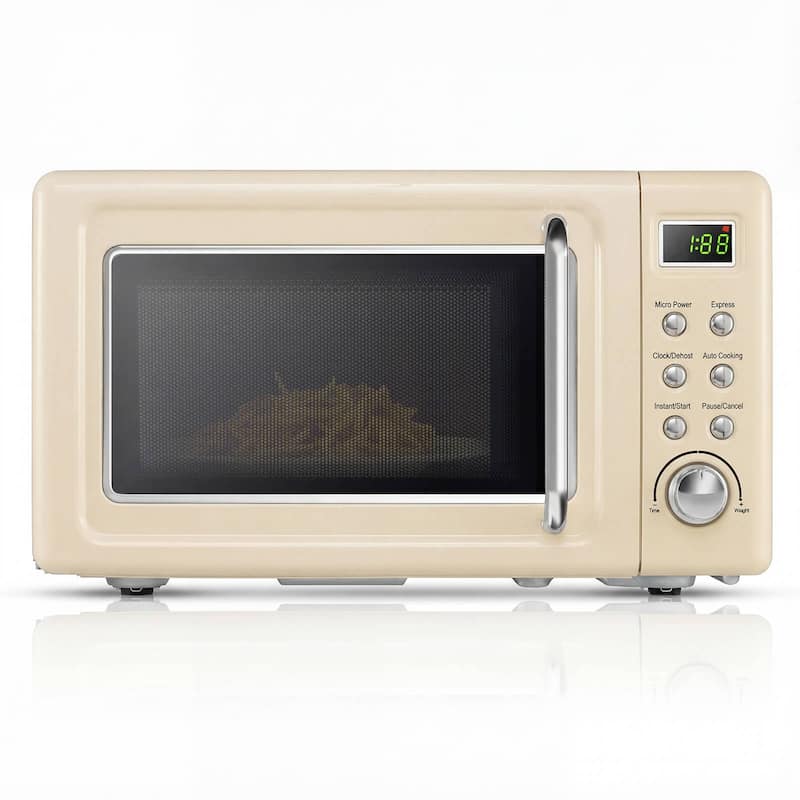Costway 0.7Cu.ft Retro Countertop Microwave Oven 700W LED Display - See details