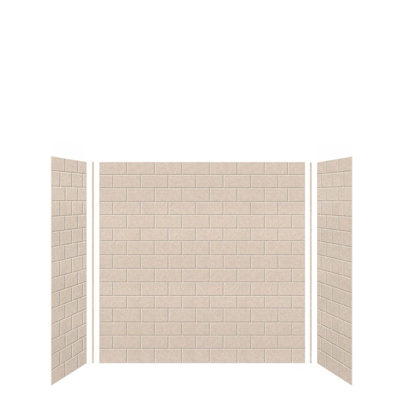Transolid SaraMar 36-In X 60-In X 60-In Glue to Wall 3-Piece Tub Walls - 60" x 36" x 60" - 60" x 36" x 60"