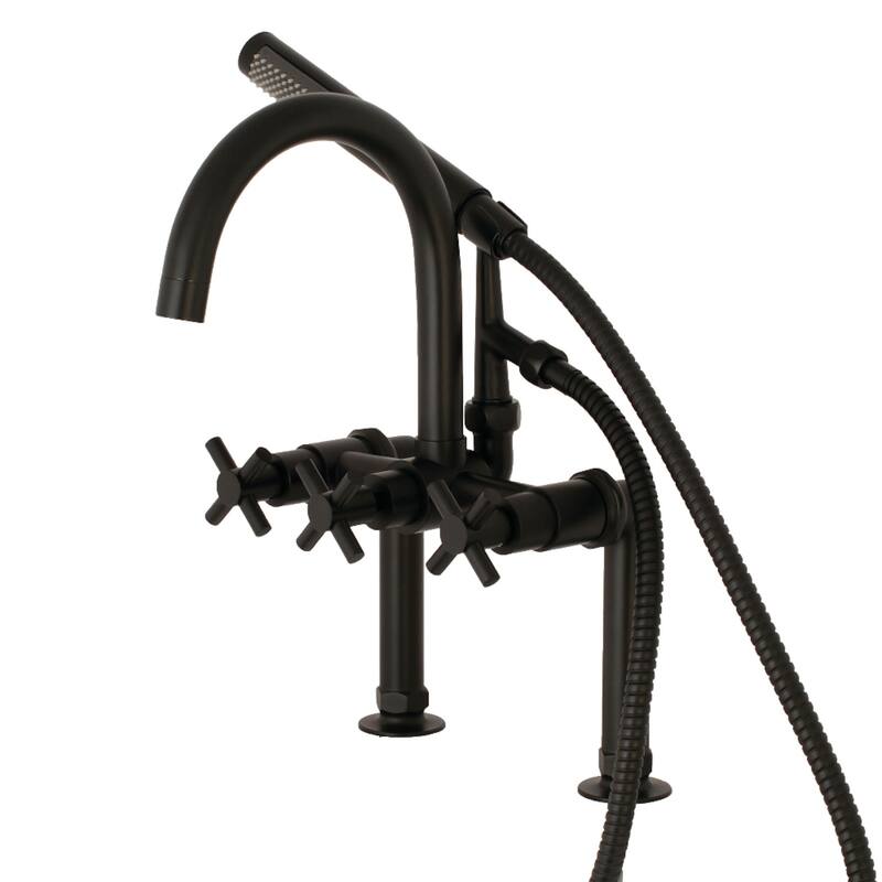 Concord 7-Inch Deck Mount Clawfoot Tub Faucet - Matte Black