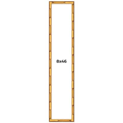 8x46 Frame Gold Bamboo Solid Wood Picture Frame | 1 Inch Moulding