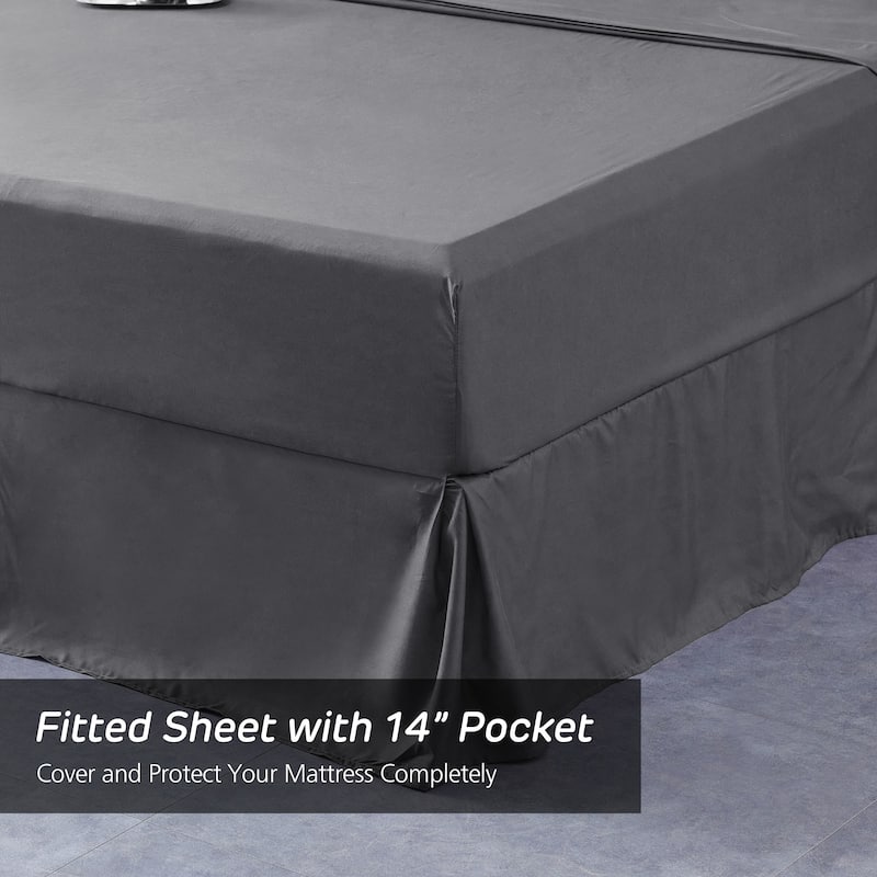 8 Pieces Bed in A Bag Pink Comforter Sets Bed Set
