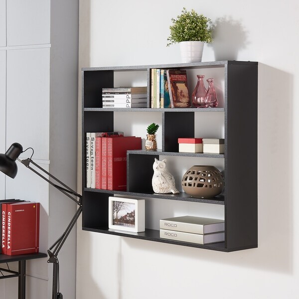 Large Rectangular Black Shelf Unit. Opens flyout.