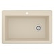 preview thumbnail 37 of 55, Karran Drop-In Quartz Composite 1-Hole Single Bowl Kitchen Sink - 33" x 22" x 9"
