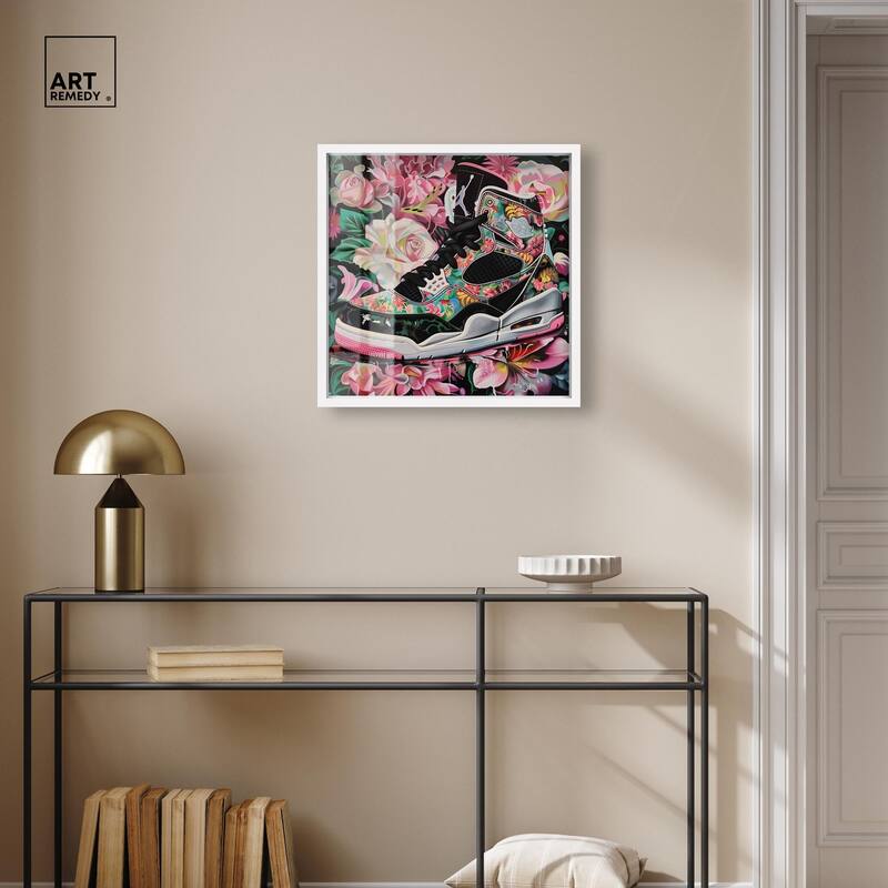 Hidden in Floral Bloom Sneaker Shadowbox by Art Remedy