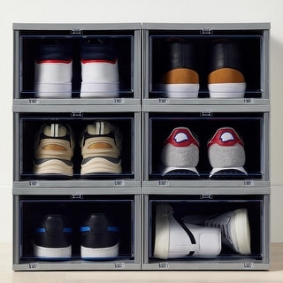 The Container Store Best Value Case of 6 Large Drop-Front Shoe Box ...