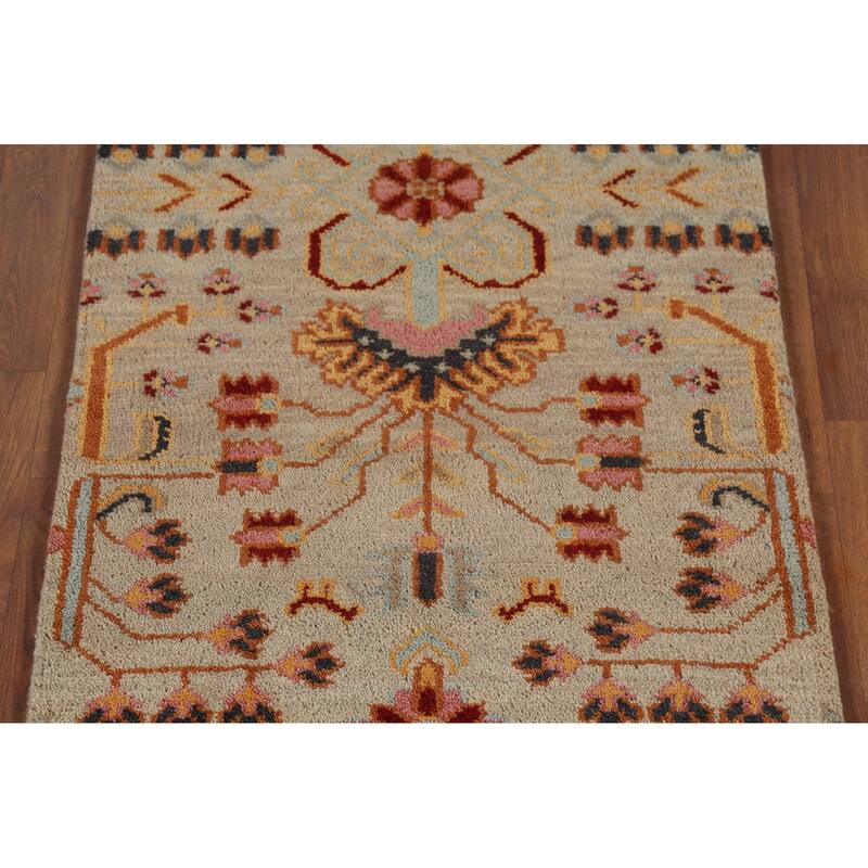 Kazak Indian Runner Rug Handmade Wool Carpet - 2'7"x 9'6"