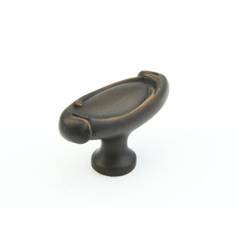 Schaub and Company French Farm 1-7/8" Traditional Farmhouse Oval - Ancient Bronze