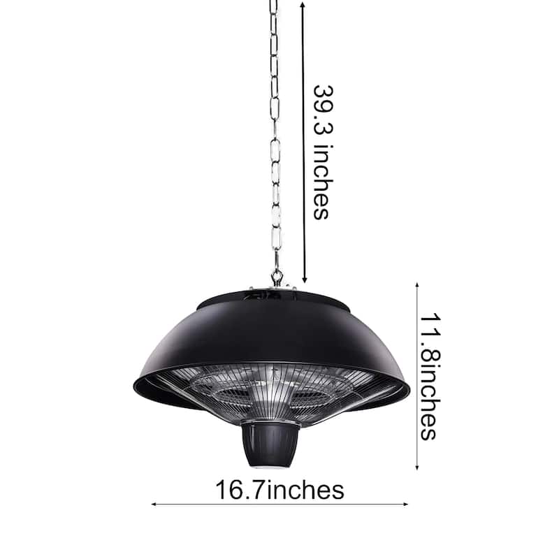 Electric Patio Heater, Outdoor Hanging Infrared patio heater - N/A
